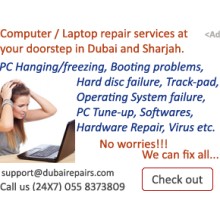 Laptop repair / fix / service / troubleshooting in Sharjah, Dubai - UAE 