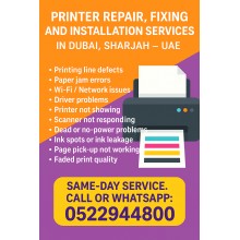 Printer Repair, Fixing and Installation Services in Dubai, Sharjah - UAE