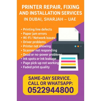 Printer Repair, Fixing and Installation Services in Dubai, Sharjah - UAE